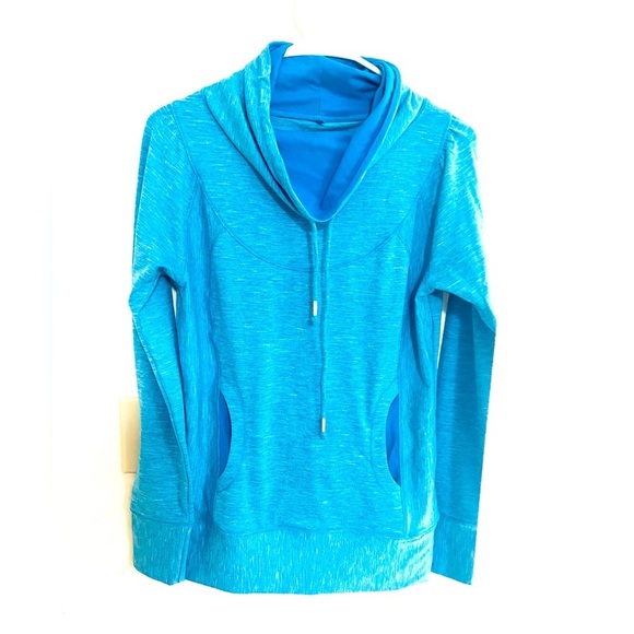 Prana Cowl Neck Stretchy Long Sleeve Shirt Sweater Size Small - Picture 1 of 9